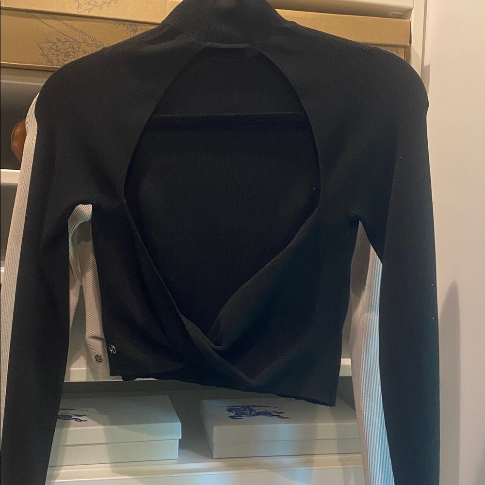 lululemon athletica Black and White Crop Top